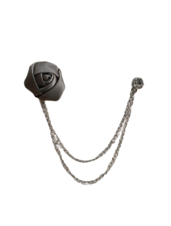 Stylish Double Chain Rose Brooch – Perfect for Suits & Jackets