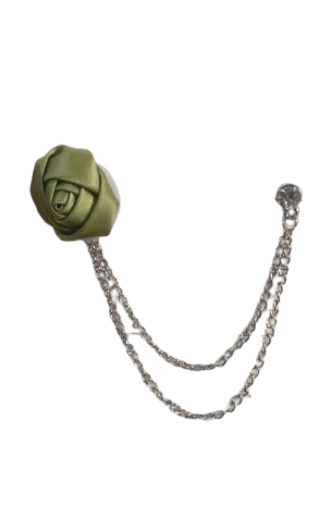 Stylish Double Chain Rose Brooch – Perfect for Suits & Jackets