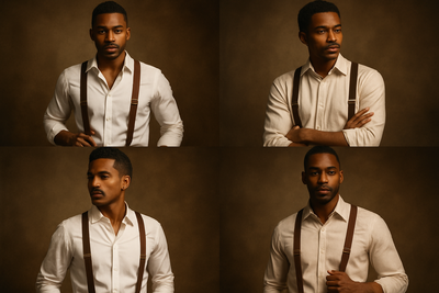 brown men suspender