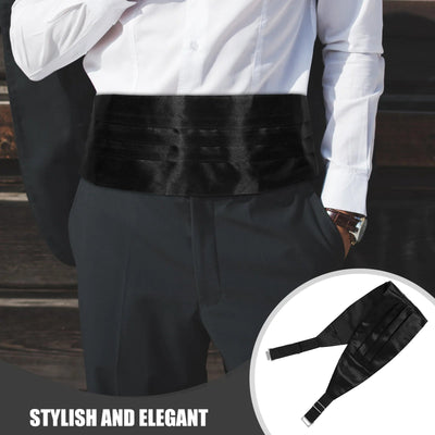 Elegant Black Tie & Cummerbund Combo – Wedding & Party Essential