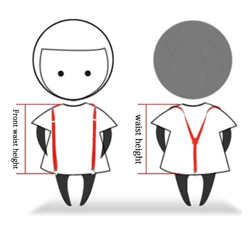 1pc Adjustable Suspenders Red Black Elastic Y-Back Braces Straps For Men Women Pants Shirt Girl Skirt Accessories