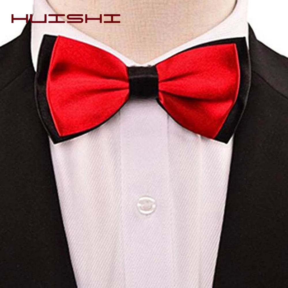 Gentleman Men Bowtie Classic Solid Bow Tie Necktie For Wedding Party Fashion Adjustable Bow Tie knot