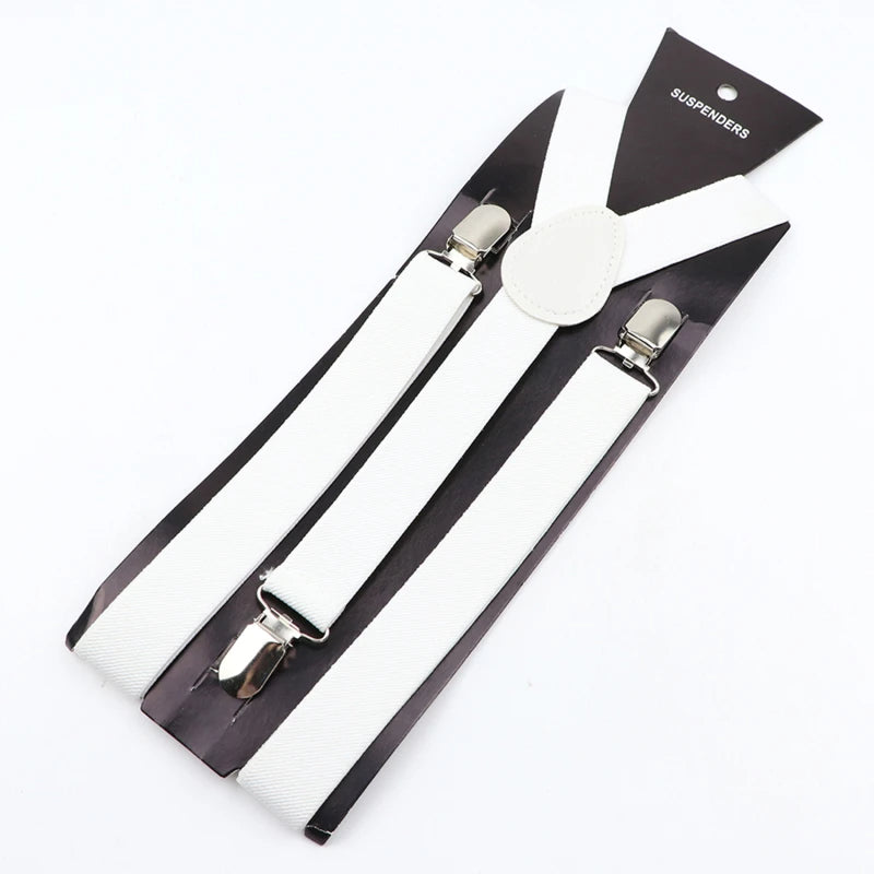 1pc Adjustable Suspenders Red Black Elastic Y-Back Braces Straps For Men Women Pants Shirt Girl Skirt Accessories