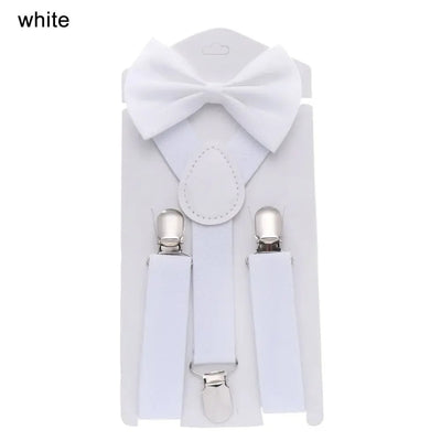 Men's Formal Attire Set: Bow Tie & Suspenders for Weddings & Events