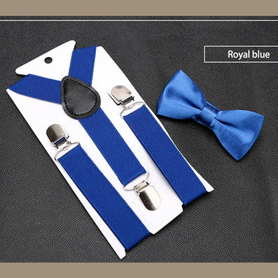 Men's Formal Attire Set: Bow Tie & Suspenders for Weddings & Events