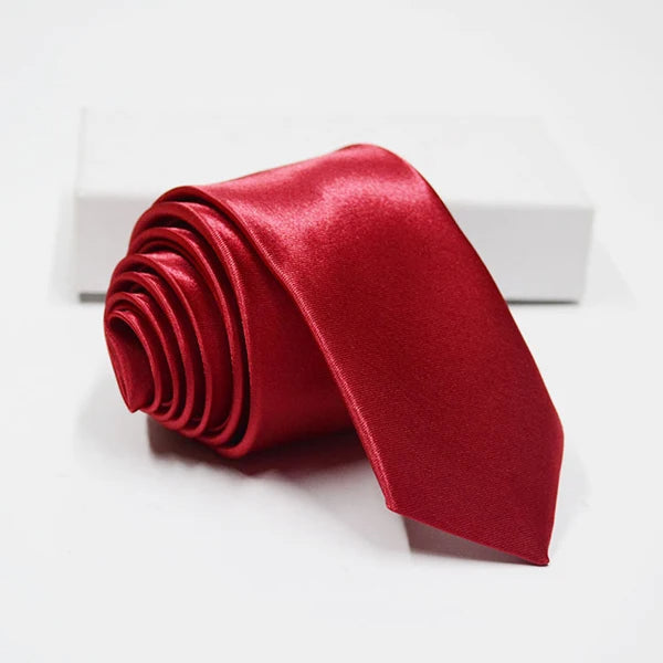 Mens Solid Tie " Skinny Ties Solid Satin Tie Solid Color Necktie