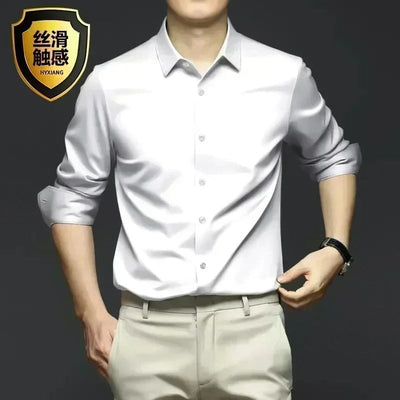 Men's Shiny Satin Shirt – Perfect for Parties & Events