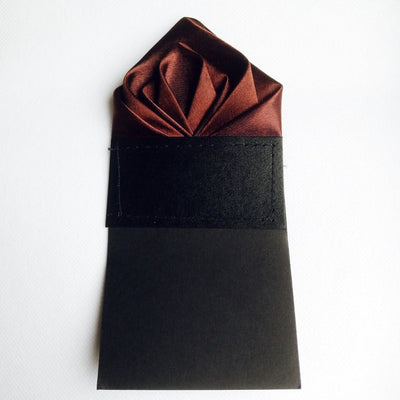 3 PCS Luxury Pre-Folded Satin Pocket Square with Card Holder