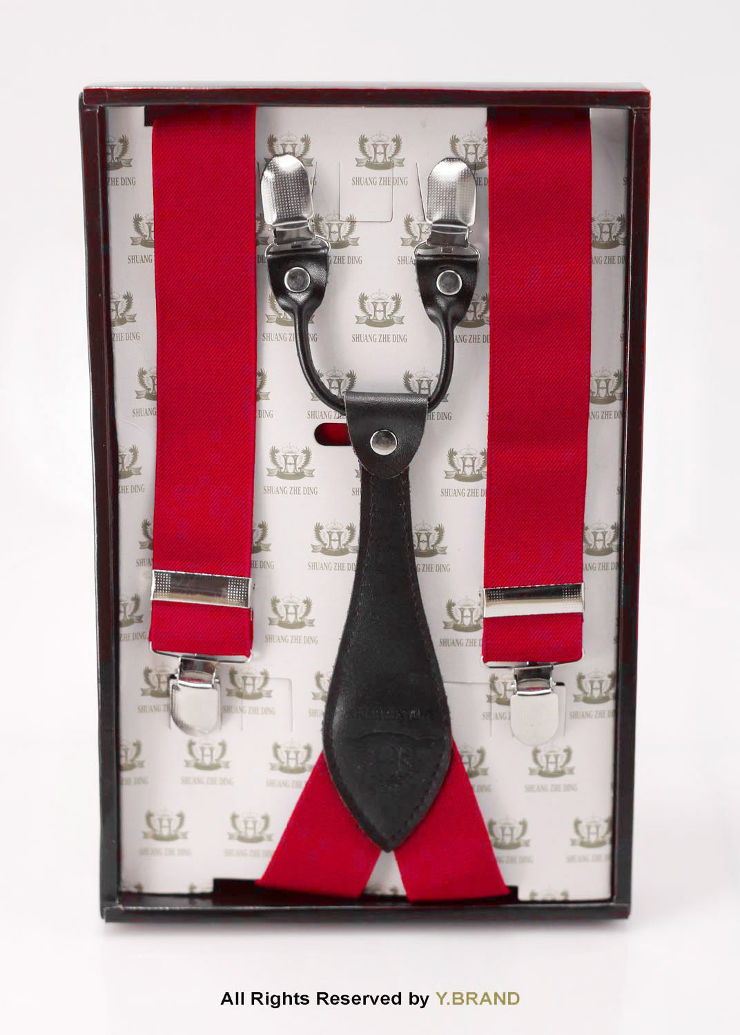 Suspenders for Men Adjustable Y Back Elastic with Strong Clips
