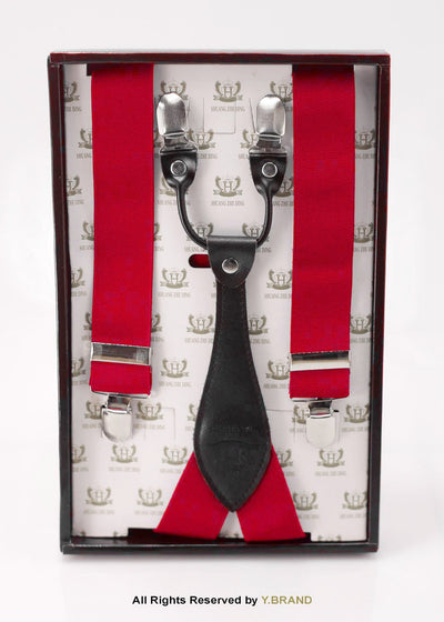 Suspenders for Men Adjustable Y Back Elastic with Strong Clips