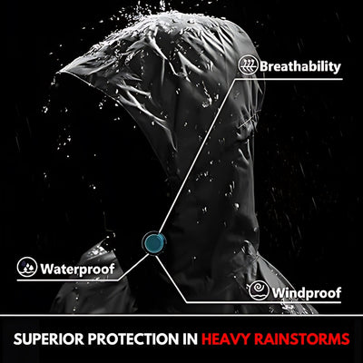 2-Piece Raincoat Set – Lightweight Waterproof Jacket & Trousers