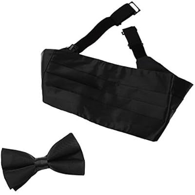 Elegant Black Tie & Cummerbund Combo – Wedding & Party Essential
