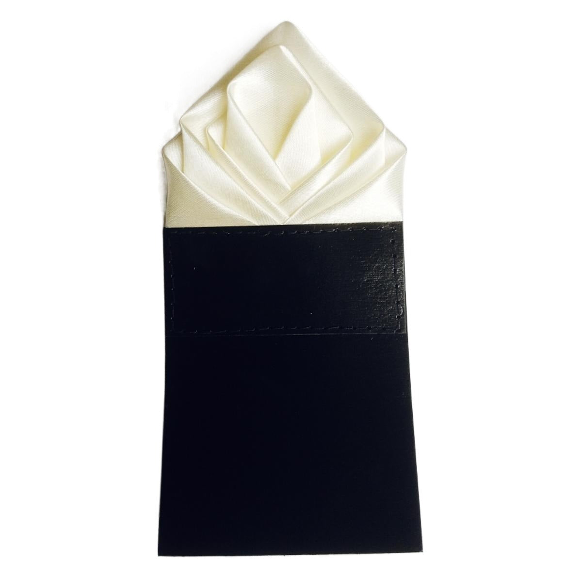 3 PCS Luxury Pre-Folded Satin Pocket Square with Card Holder