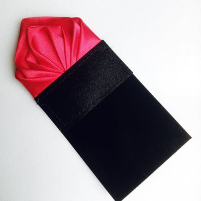 3 PCS Luxury Pre-Folded Satin Pocket Square with Card Holder