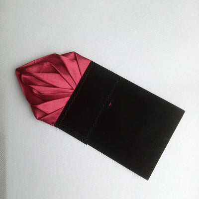 3 PCS Luxury Pre-Folded Satin Pocket Square with Card Holder