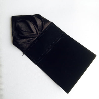 3 PCS Luxury Pre-Folded Satin Pocket Square with Card Holder