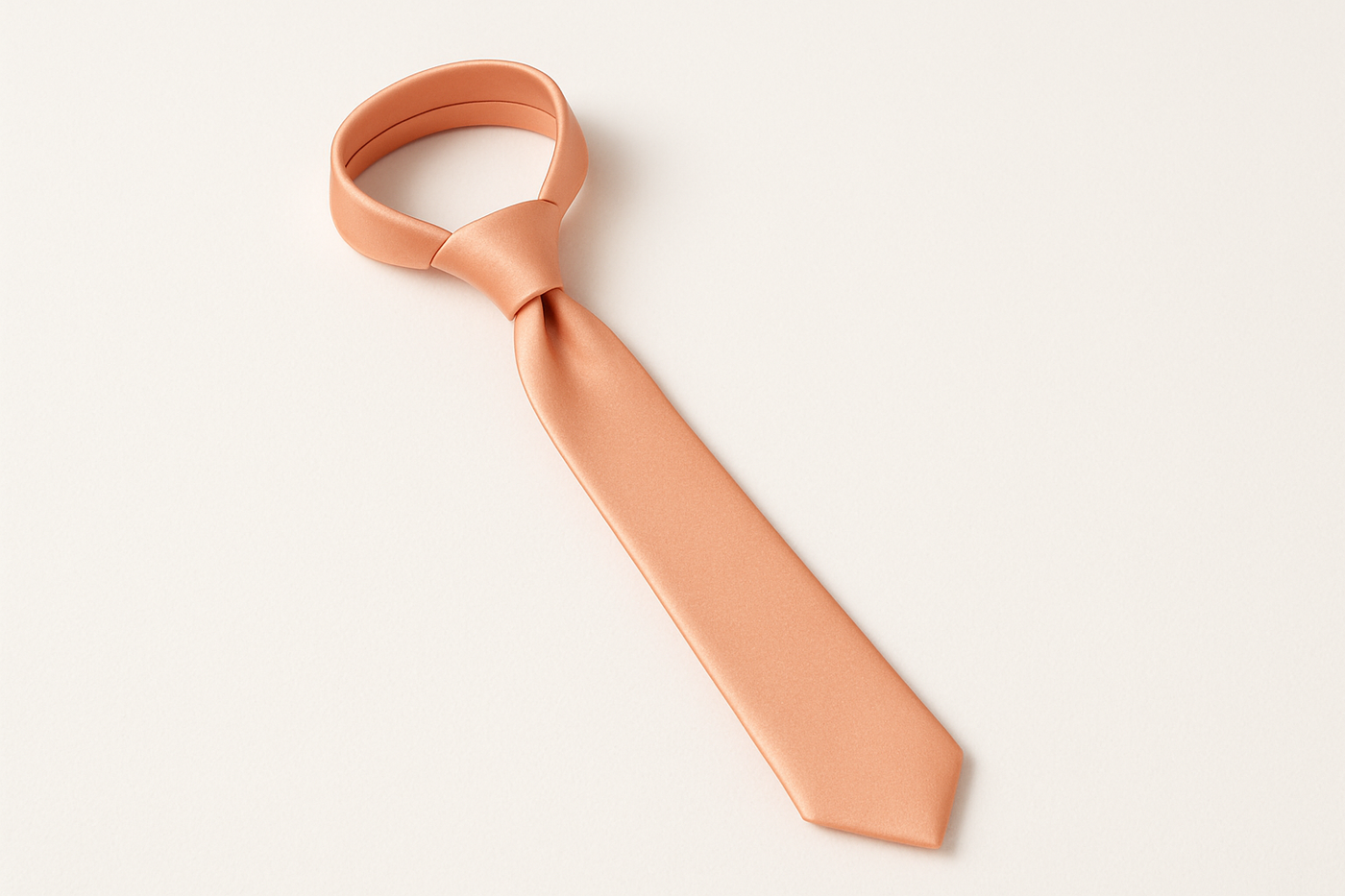 peach men slim tie