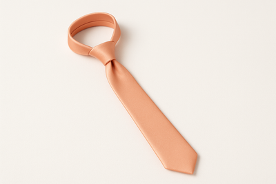 peach men slim tie
