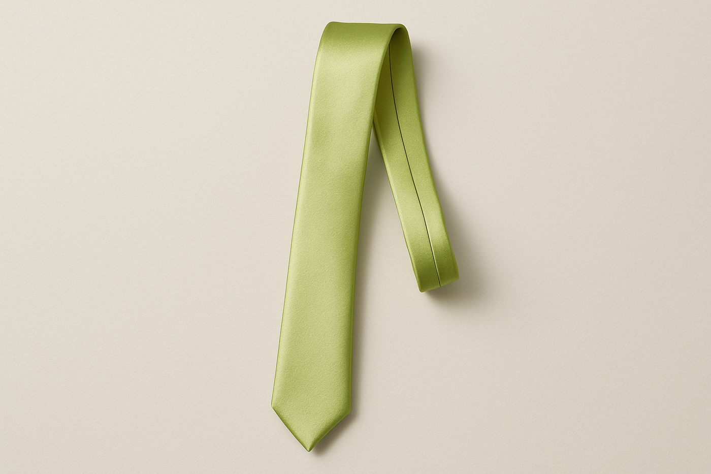 pistachio slim tie