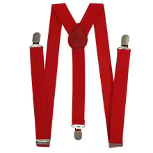 1pc Adjustable Suspenders Red Black Elastic Y-Back Braces Straps For Men Women Pants Shirt Girl Skirt Accessories