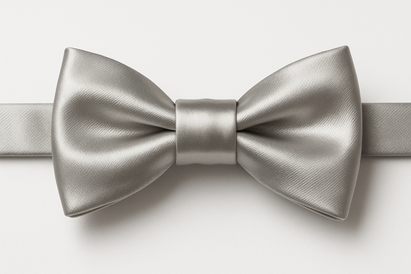 silver silk men bow