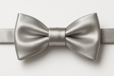 silver silk men bow