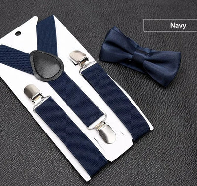 Kids' Classic Bow Tie & Suspenders Set