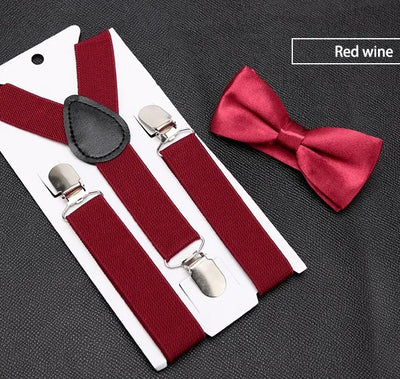Kids' Classic Bow Tie & Suspenders Set