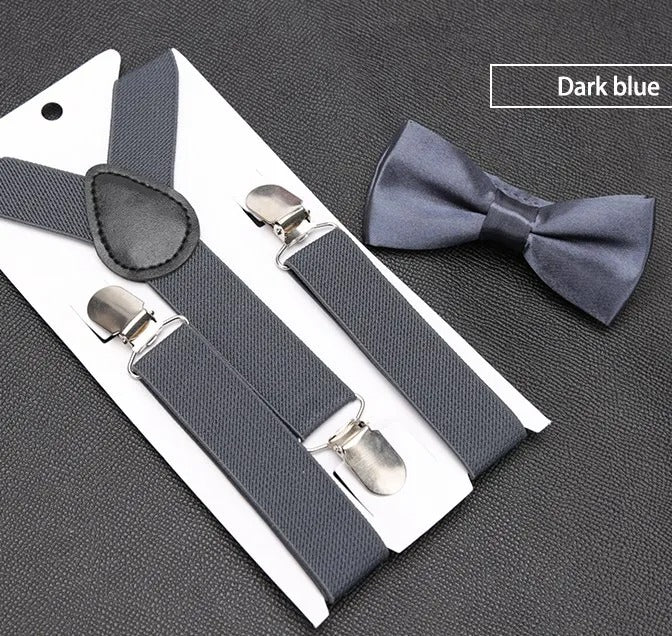 Kids' Classic Bow Tie & Suspenders Set