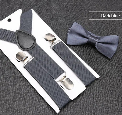 Kids' Classic Bow Tie & Suspenders Set